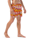 Yeehaw Groovy Floral Men's Swim Trunks