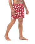 Yeehaw Red Rodeo Cowboy Men's Swim Trunks
