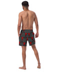 Yeehaw Red Bull Skull Men's Swim Trunks