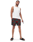 Yeehaw Red Bull Skull Men's Swim Trunks