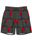Yeehaw Red Bull Skull Men's Swim Trunks