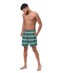 Yeehaw Teal Aztec Blanket Print Mens Swim Shorts