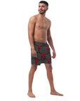 Yeehaw Red Bull Skull Men's Swim Trunks