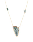 Alpine Green Seraphinite and Golden Necklace