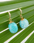 Amazonite Post Drop Earrings