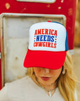 America Needs Cowgirls Trucker Hat