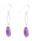 Amethyst and Sterling Silver Drop Earrings