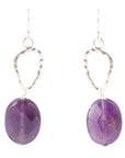 Amethyst and Sterling Silver Drop Earrings