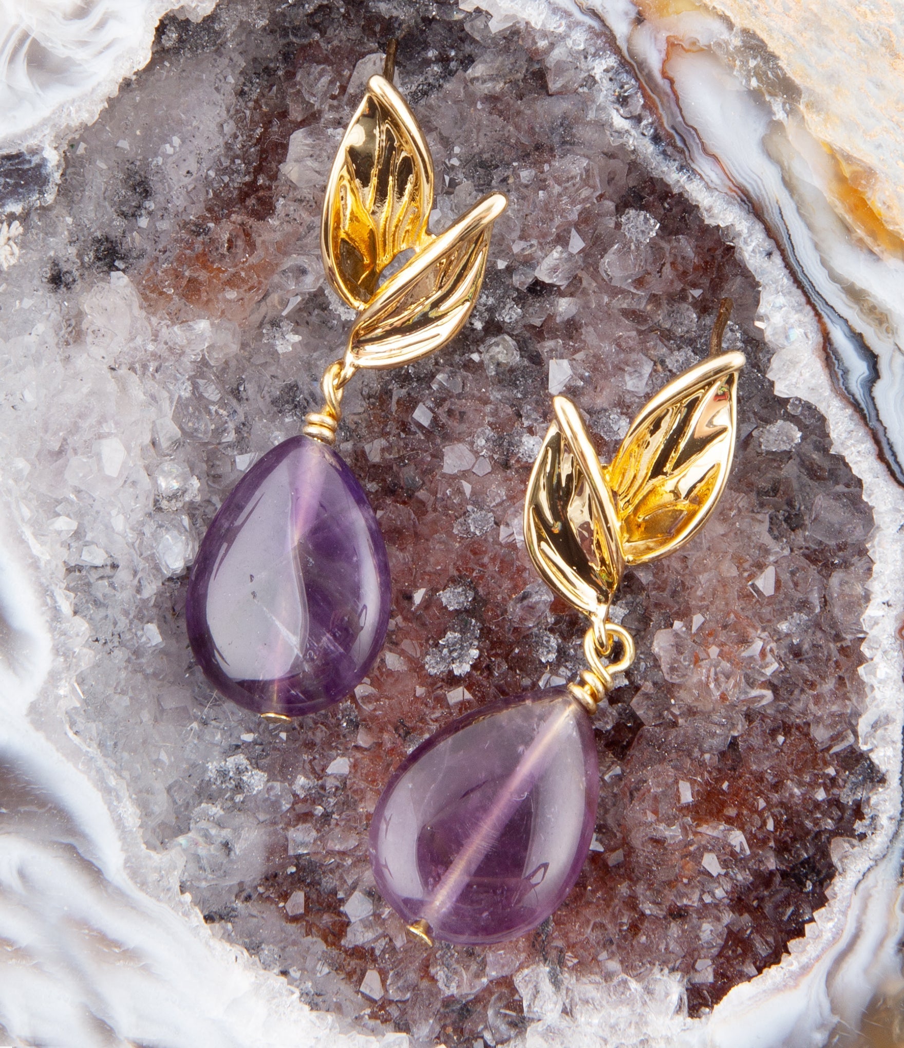Amethyst Petals Earrings