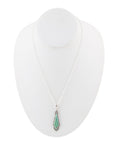 Anemone Long Diamond Turquoise and Sterling Silver Necklace
