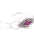 Anemone Purple Turquoise and Sterling Silver Cuff Bracelet