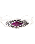 Anemone Purple Turquoise and Sterling Silver Cuff Bracelet