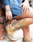 Anemone Blue Turquoise and Sterling Silver Statement Ring