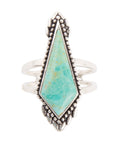 Anemone Blue Turquoise and Sterling Silver Statement Ring