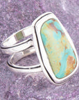 Art Blue Turquoise and Sterling Silver Statement Ring