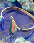 Art Deco Colorful Golden Statement Cuff
