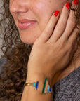 Art Deco Colorful Golden Statement Cuff