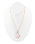 Aruba Pink Opal Golden Pendant Necklace