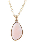 Aruba Pink Opal Golden Pendant Necklace