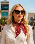 Burgundy Western Skinny Mini Wild Rag Scarf / Cowgirl Necktie