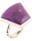 Athena Purple Turquoise Statement Golden Ring