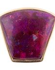 Athena Purple Turquoise Statement Golden Ring