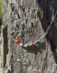 Authentic Turquoise Dahlia Beads Chain Necklace