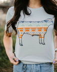 Aztec Cow Western Graphic Tee