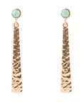 Aztec Turquoise Linear Drop Earrings