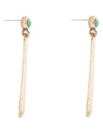 Aztec Turquoise Linear Drop Earrings
