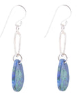 Azurite and Sterling Silver Drop Earrings