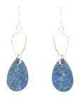 Azurite and Sterling Silver Drop Earrings