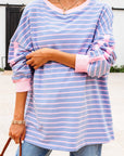 Eliza Stripe Oversize Casual Top