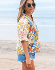 Gwen Crochet V Neck Boho Floral Blouse