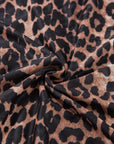 Leopard Wrap V-Neck Top