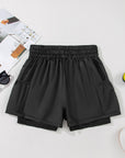 Maxine Elastic High Waist Pocketed Casual Shorts