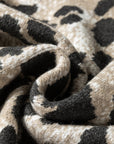 Leopard Contrast Trim Drop Shoulder Sweater