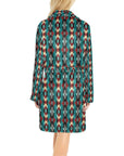 Teal Aztec Women's Western Robe