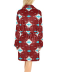 Burgundy Aztec Women's Western Bath Robe