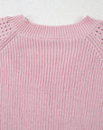Evelyn Eyelets Raglan Sleeve Sweater