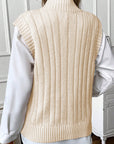 Sylvia Cable Knit High Neck Sweater Vest