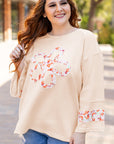 Harmony Plus Size Flower Patched Top