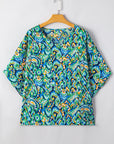 Madeleine Abstract Loose Fit Tunic Blouse