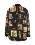 Vintage Cowboy Collage Western Women's Blazer