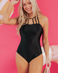 Fiona Strappy Halter Neck One Piece Swimsuit