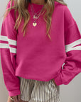Varsity Stripe Drop Shoulder Sweatshirt