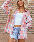 Natalie Plaid Button Up Shacket