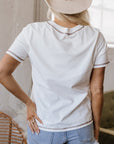 Horseshoe Embroidered Patch Pocket Tee
