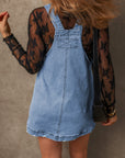 Ryleigh Pocketed Adjustable Straps Denim Overall Dress