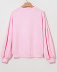 Laila Bow Lantern Sleeve Oversized Sweatshirt